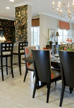 Modern Orange Roman Shades Laguna Woods
