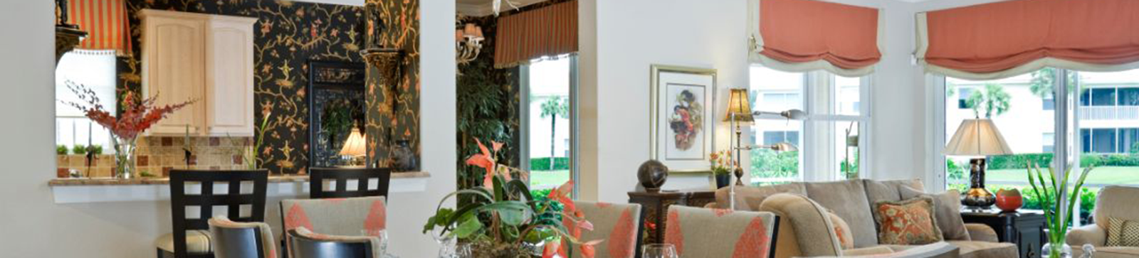 Modern Orange Roman Shades Laguna Woods